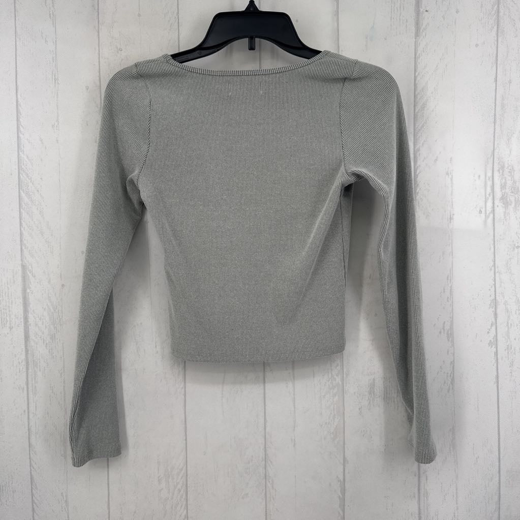 M ribbed l/s crop top