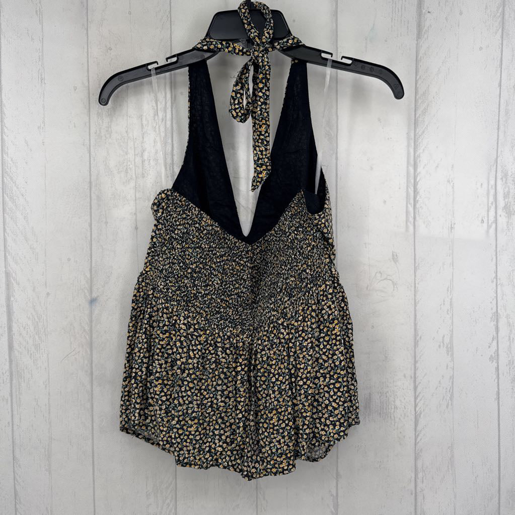 L animal print halter top