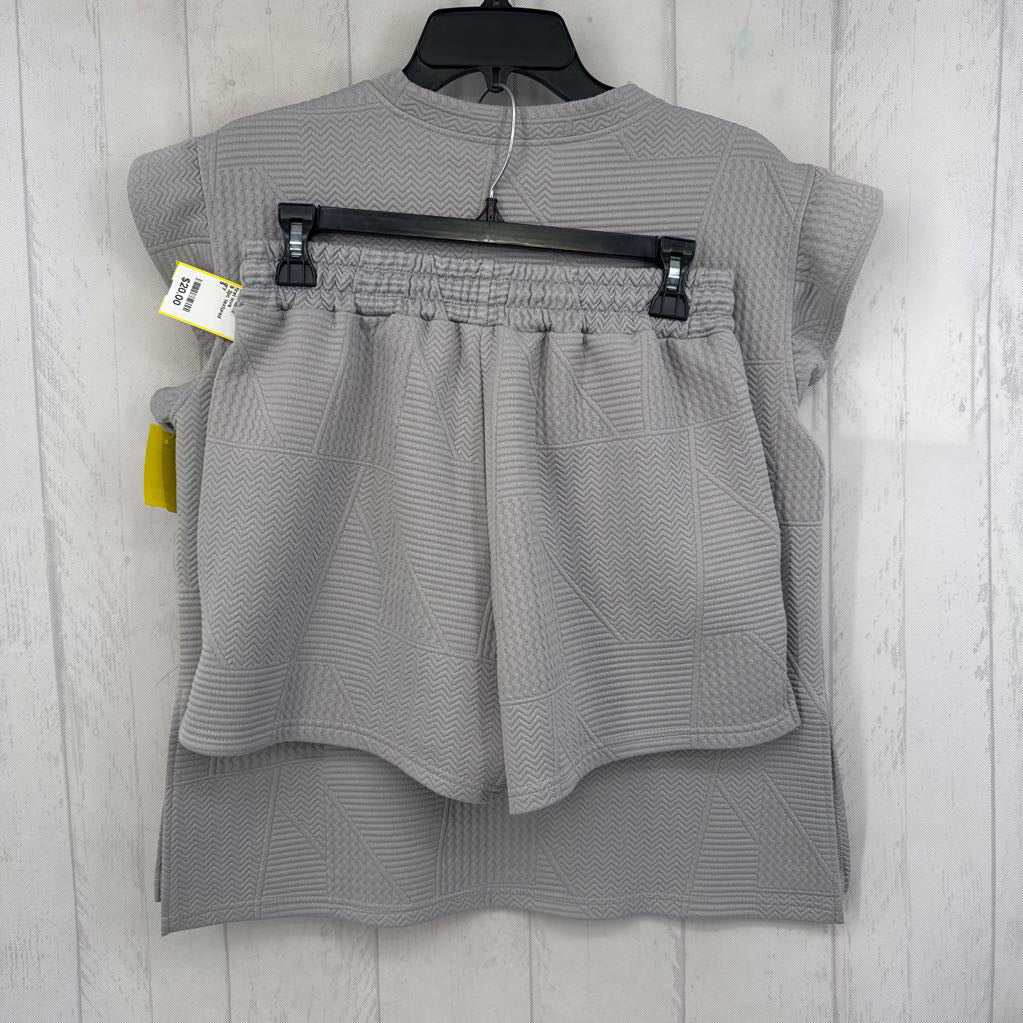 S 2pc textured shorts set
