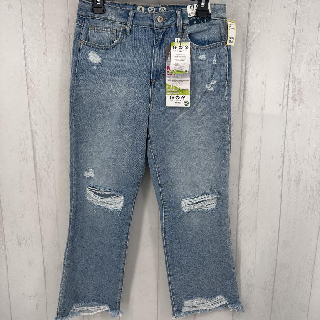 9 hi-rise kick crop jean