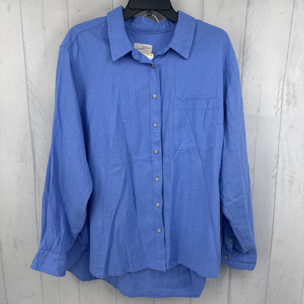 XXL 2pc button down l/s top & shorts set