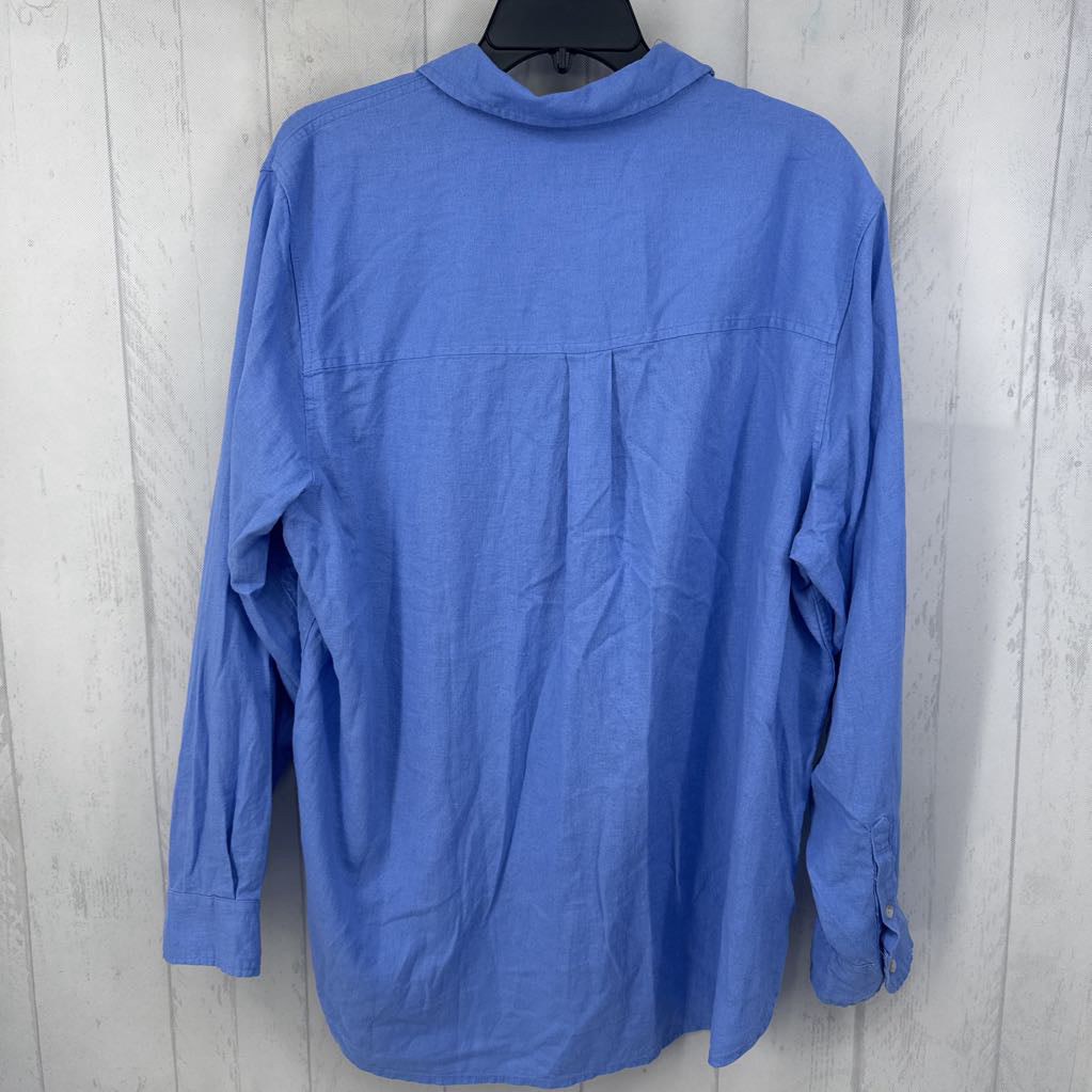 XXL 2pc button down l/s top & shorts set