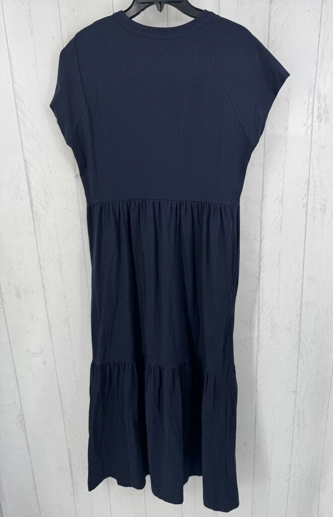 M split neck tiered s/s dress