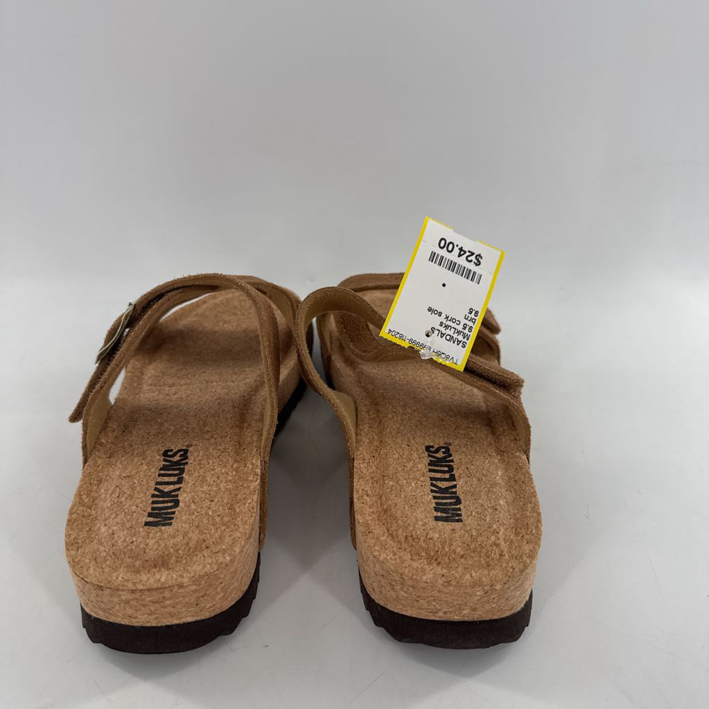 9.5 cork sole buckle sandals