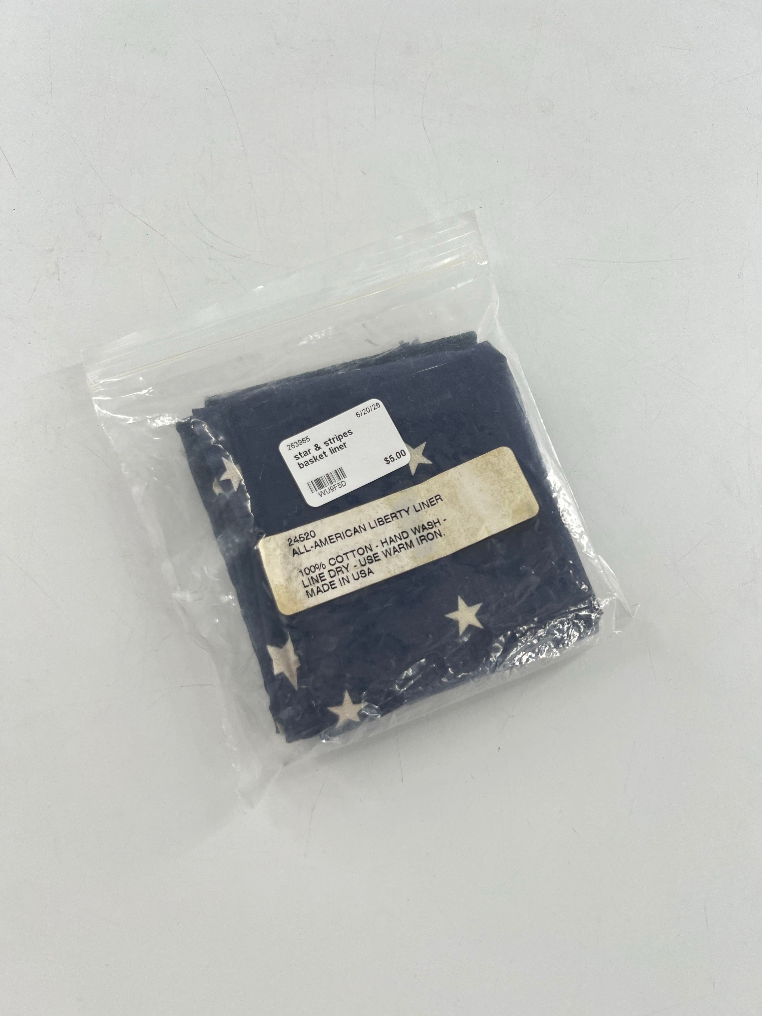 star & stripes basket liner