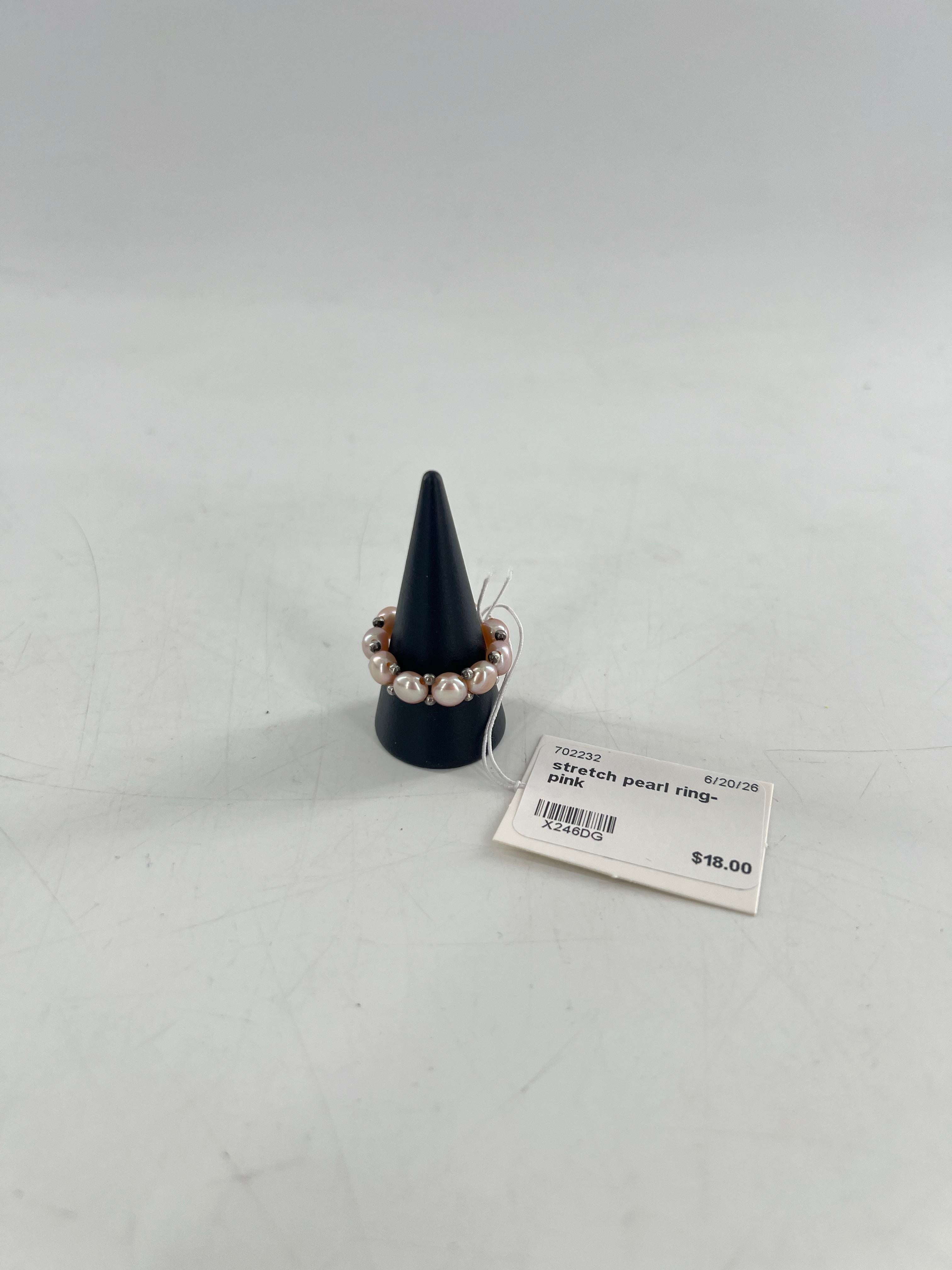 stretch pearl ring-pink