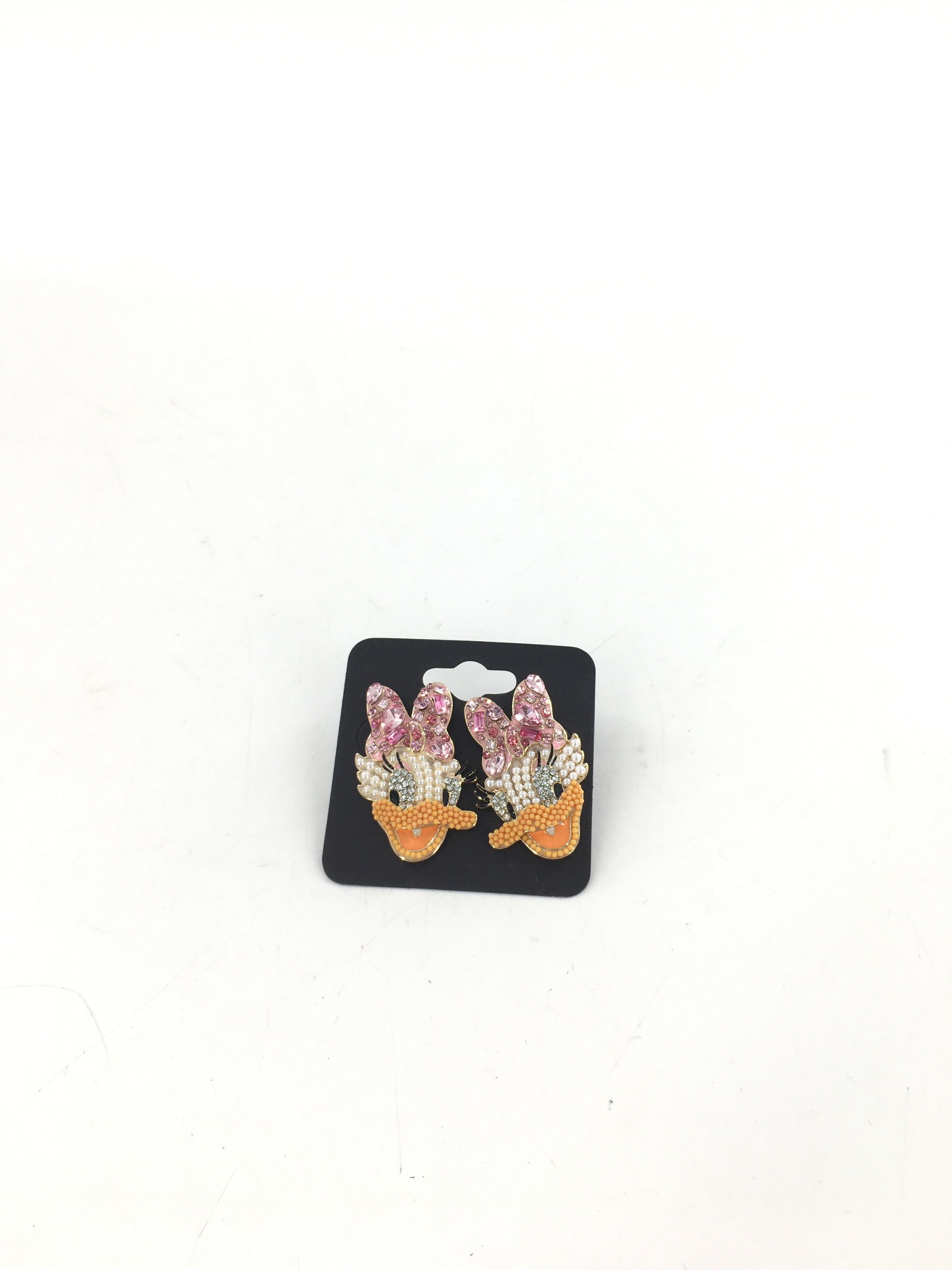 embelished daisy duck earrings