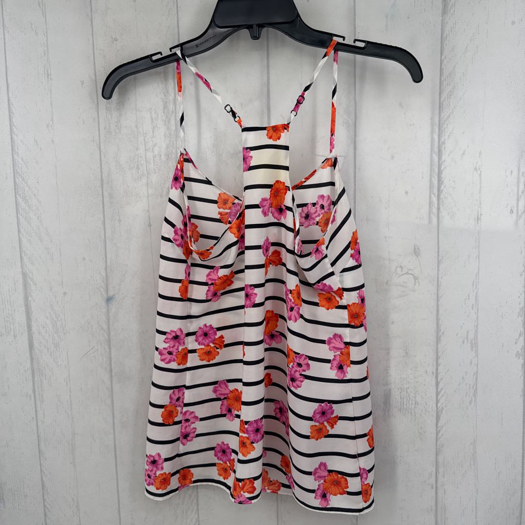 00 striped wflowers tank
