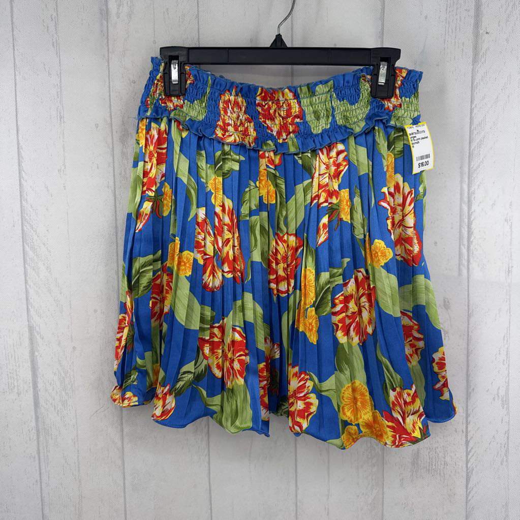 M flo print pleated skirt