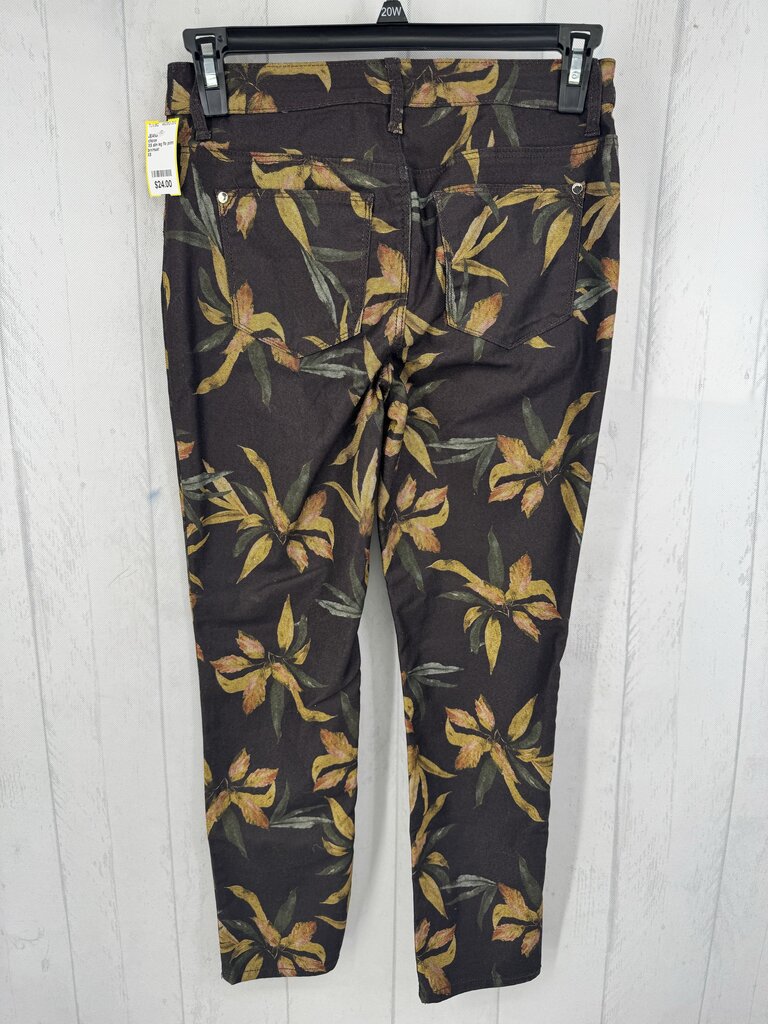 XS slim leg flo print jeans