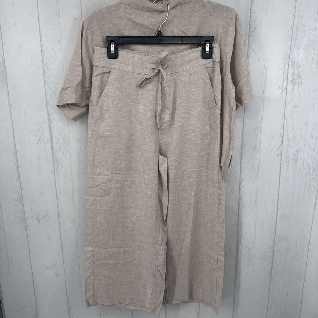 S 2pc linen pant set