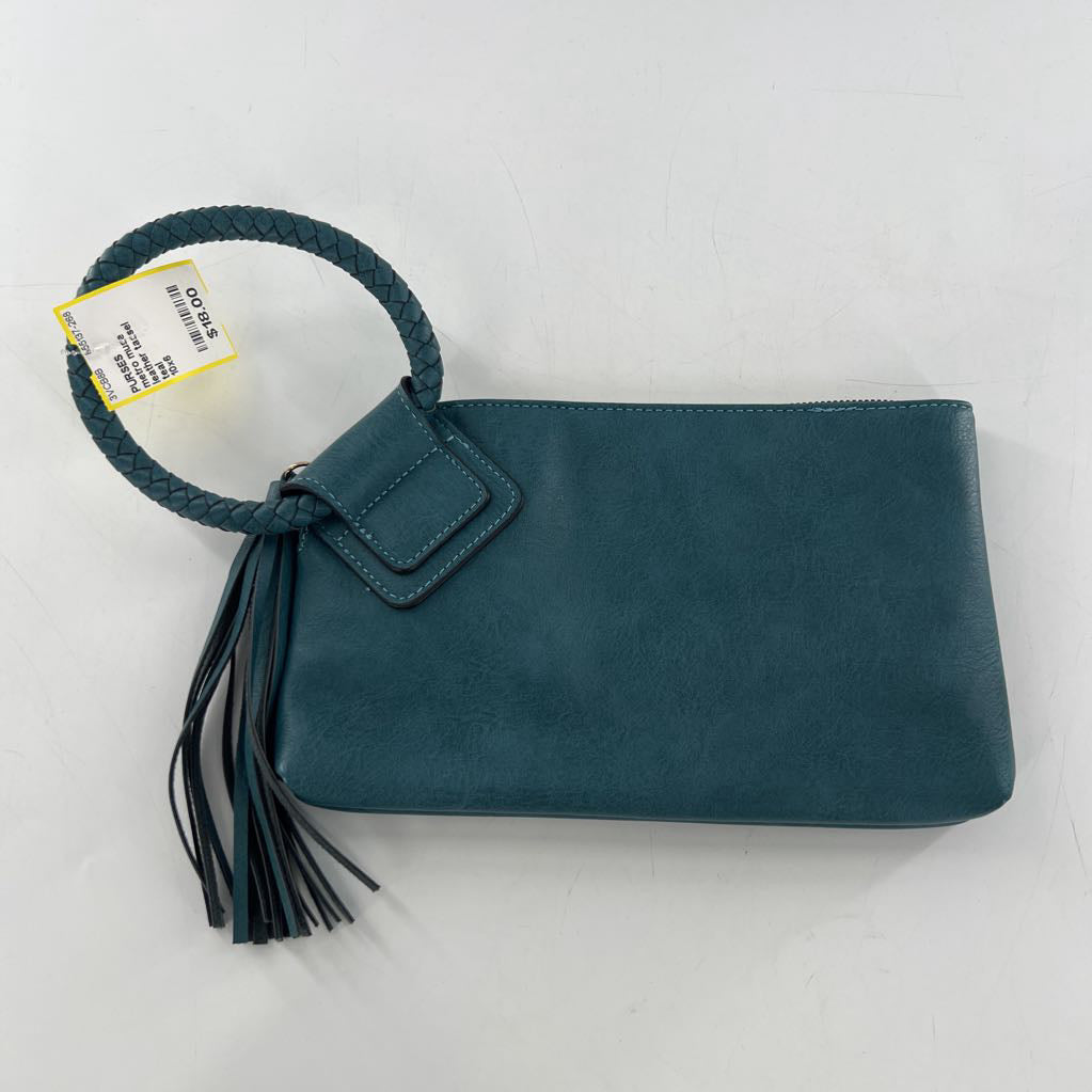 leather tassel wristlet