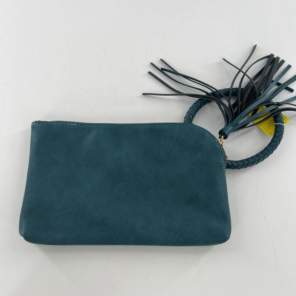 leather tassel wristlet
