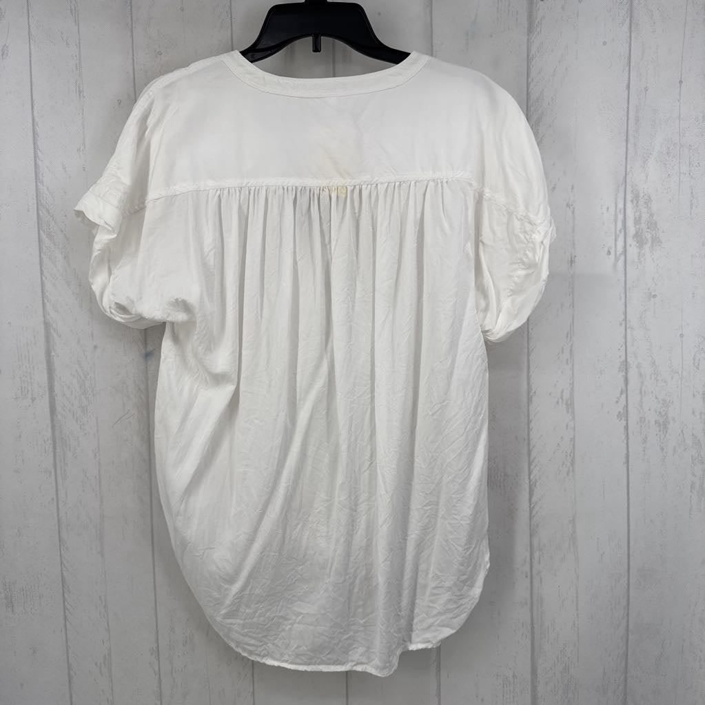 L s/s button knotted shirt