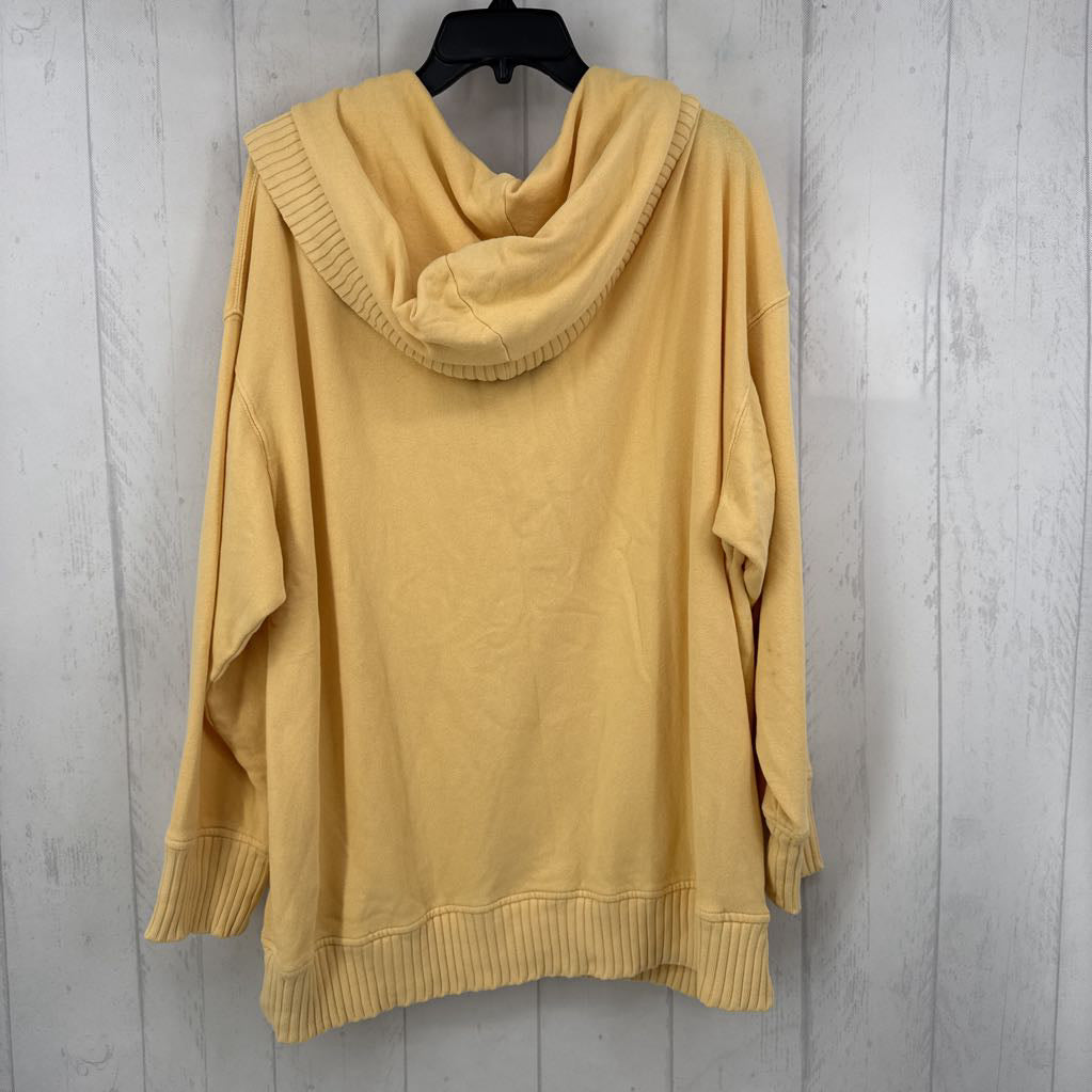 L l/s pullover v-neck sweatshirt w/ hood
