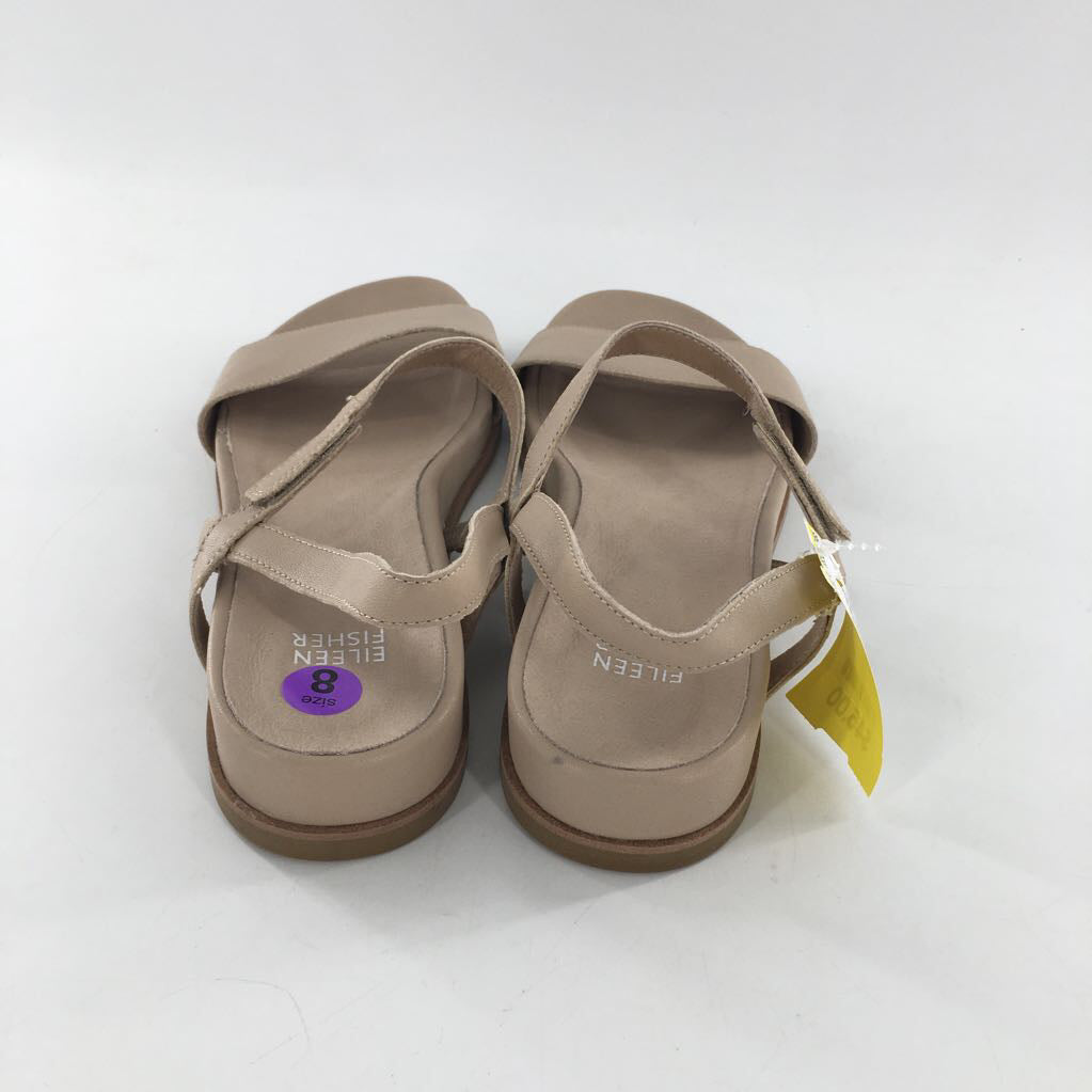 8 leather ankle strap sandal