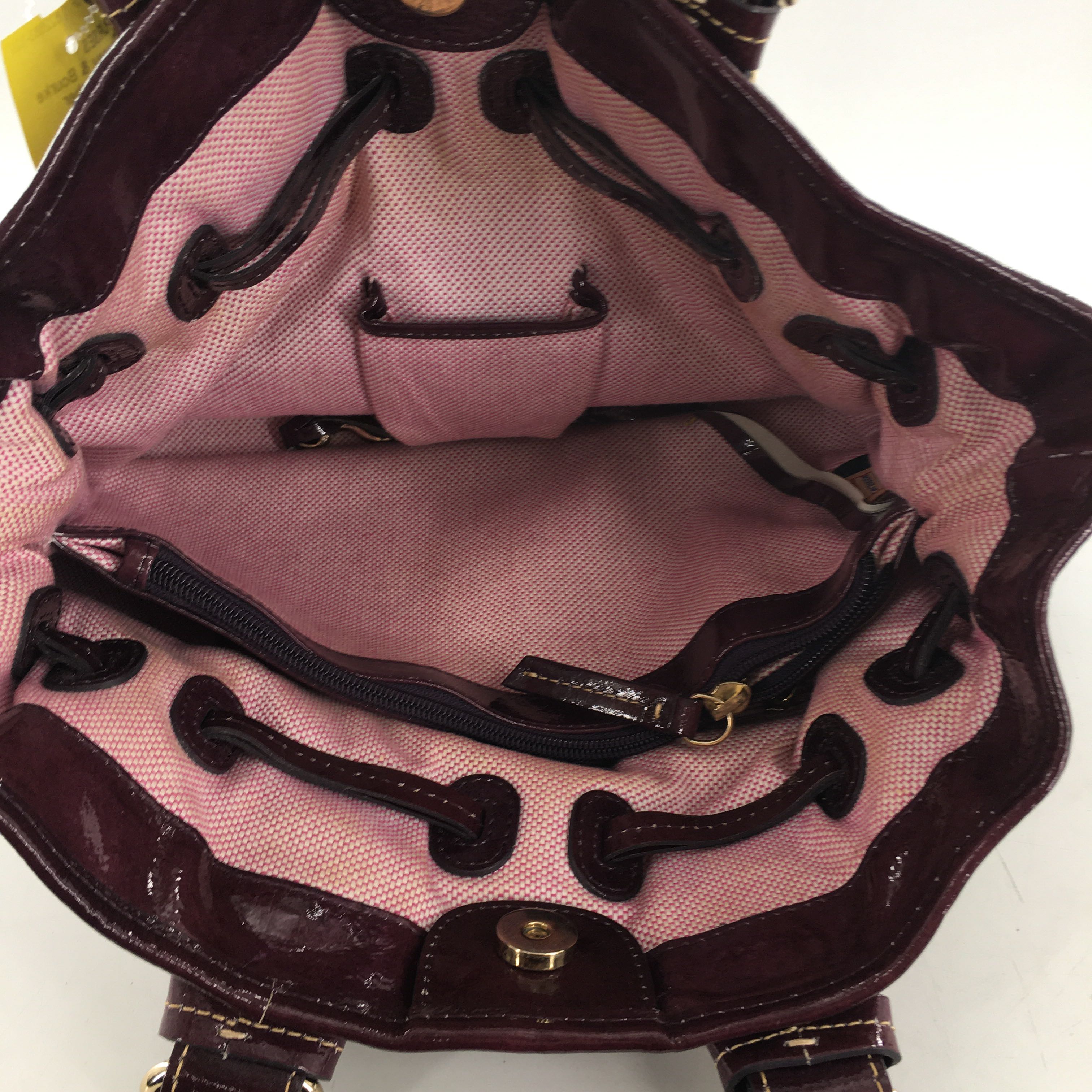 patent leather handbag