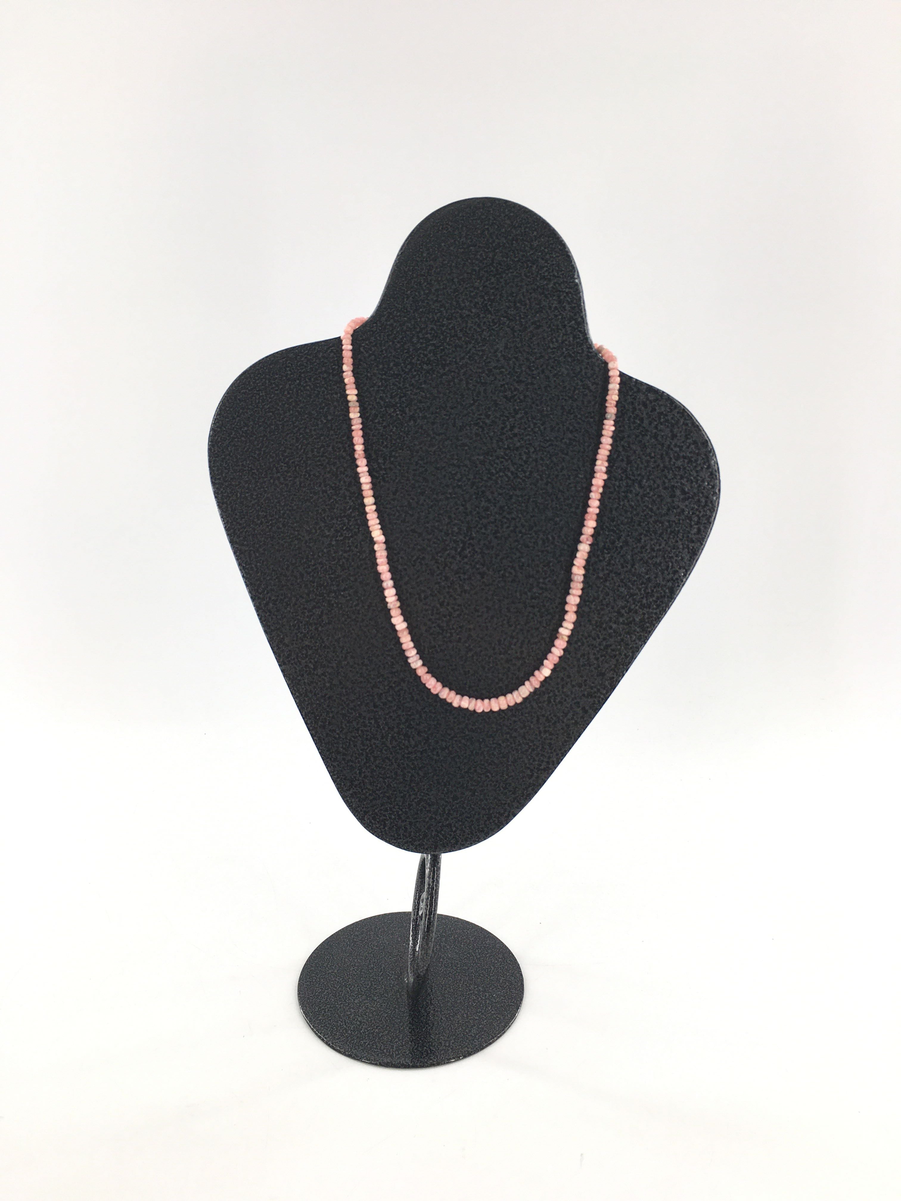 18" pink beaded necklace