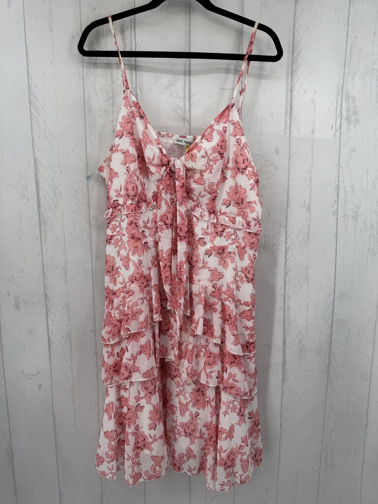 2XL flo print ruffled sundress