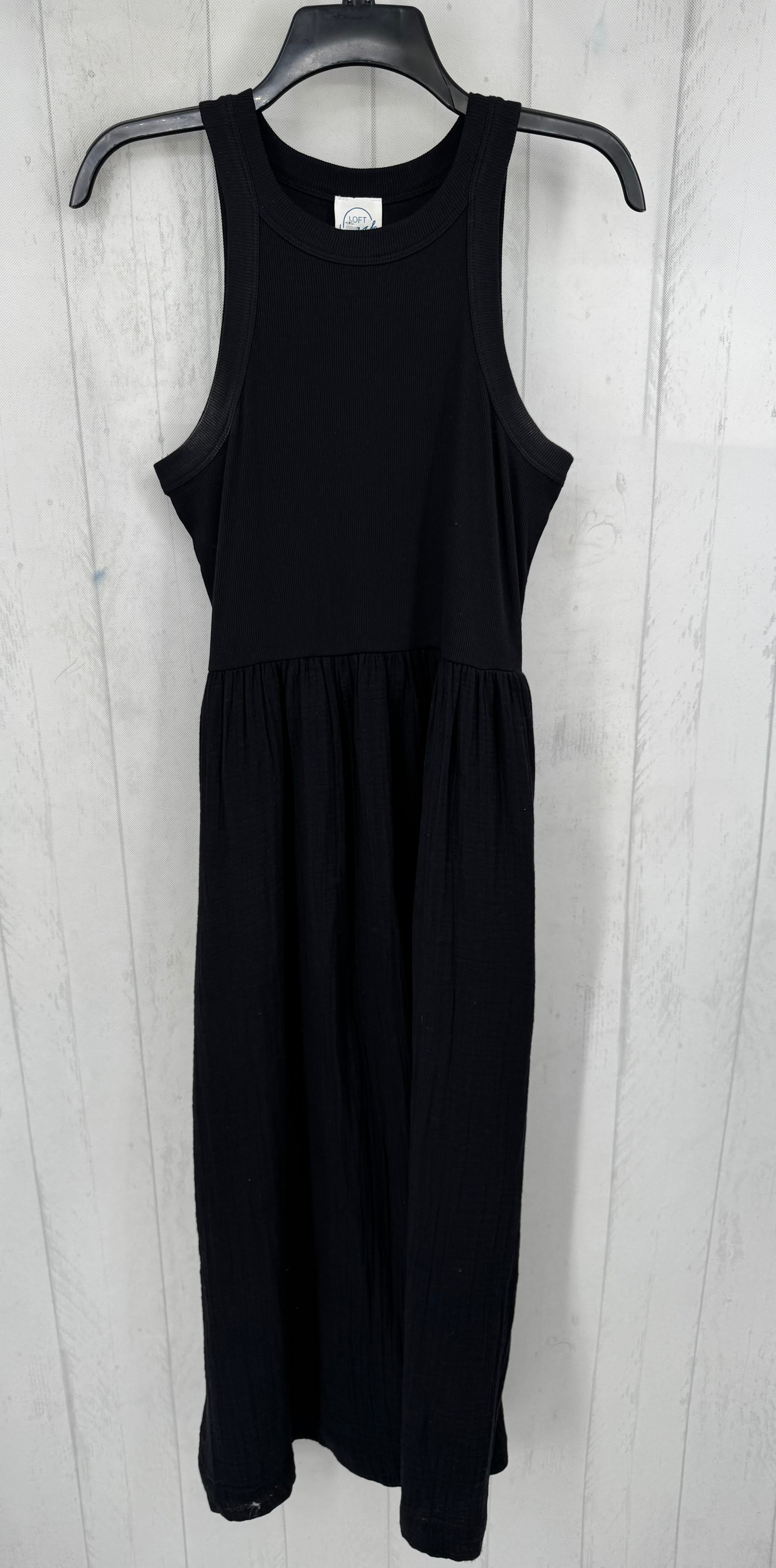 Lp ribbed & gauze slvls dress