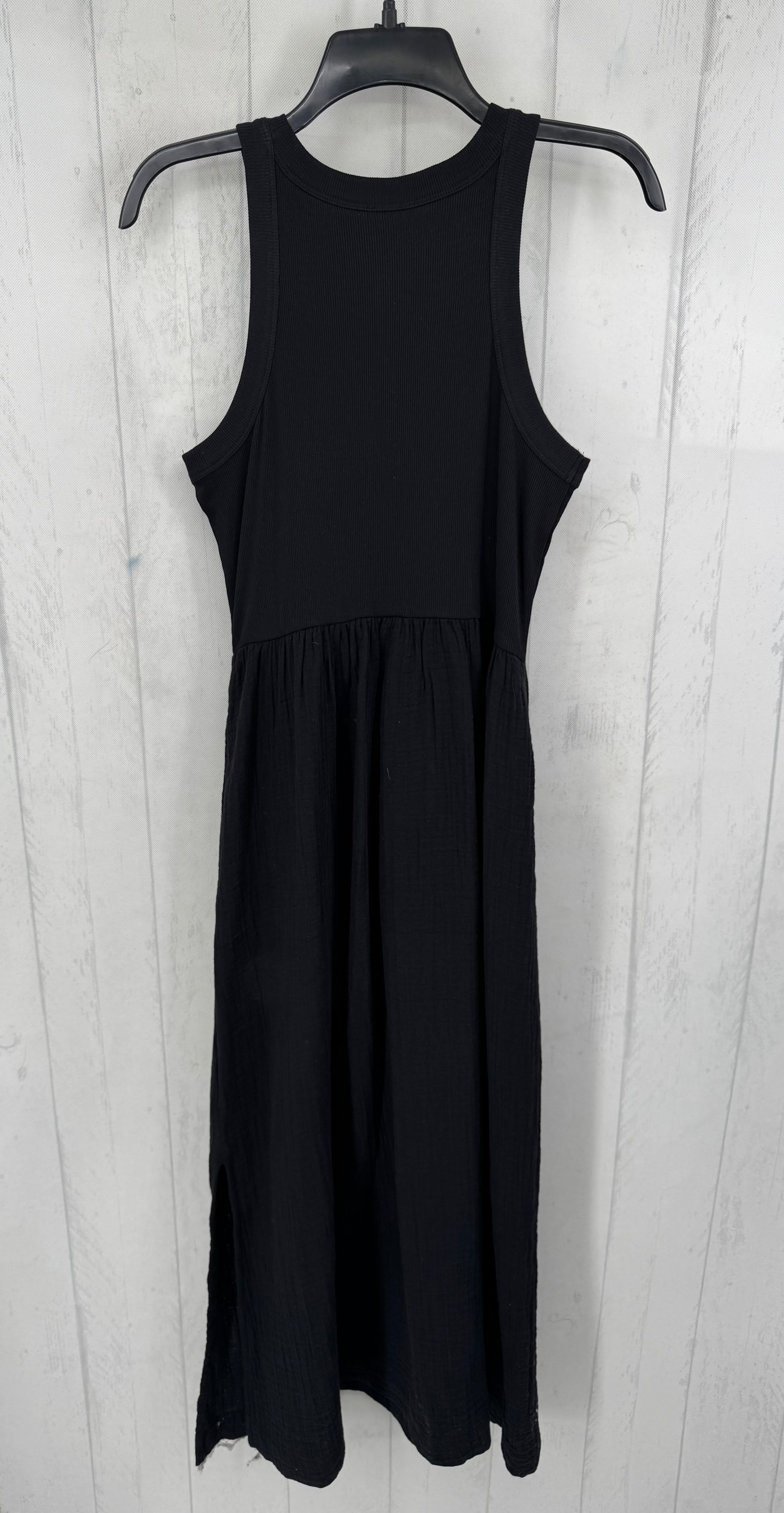 Lp ribbed & gauze slvls dress