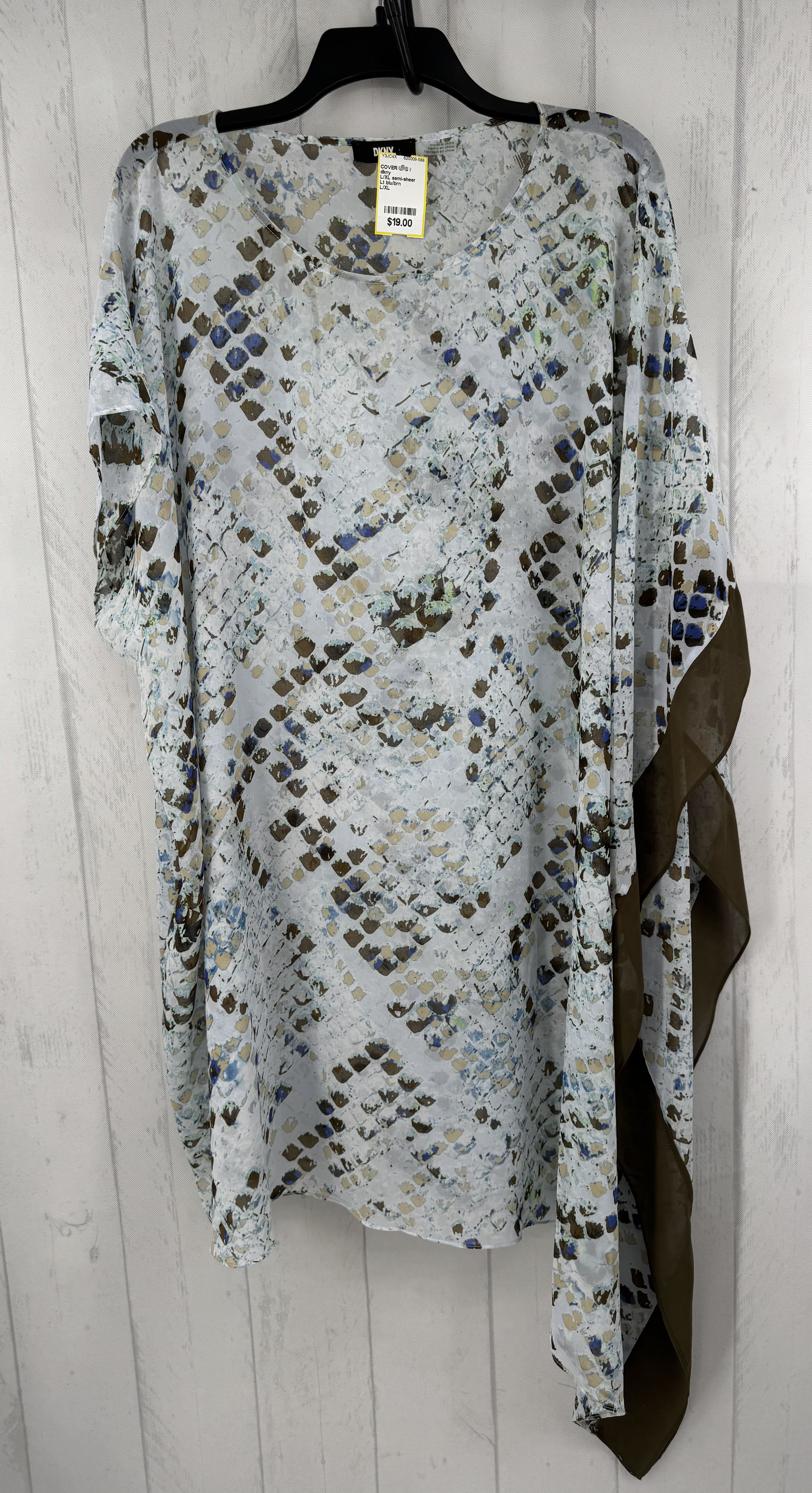 L/XL semi-sheer cover-up