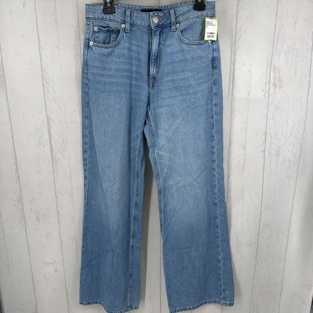 6 hi-rise wide leg jean