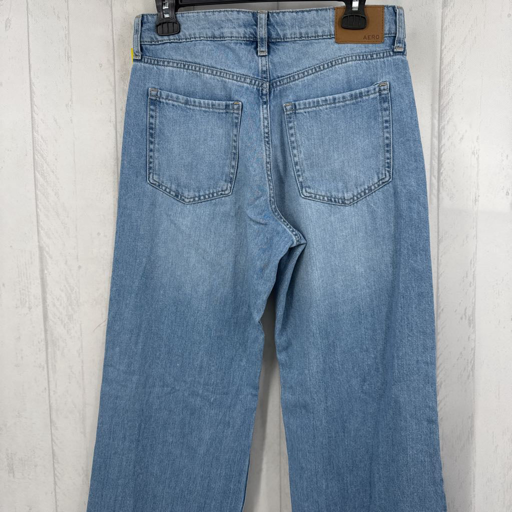 6 hi-rise wide leg jean