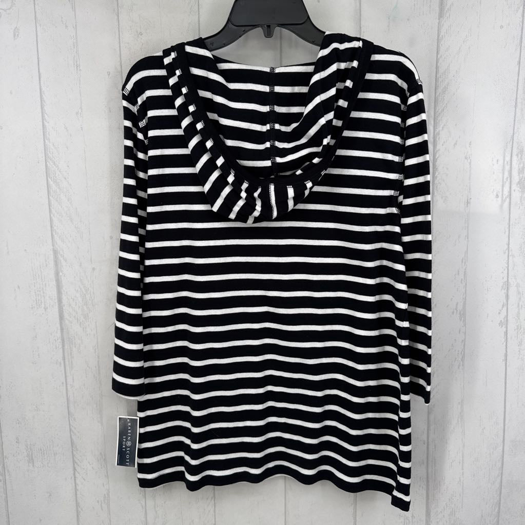 XL striped l/s pullover