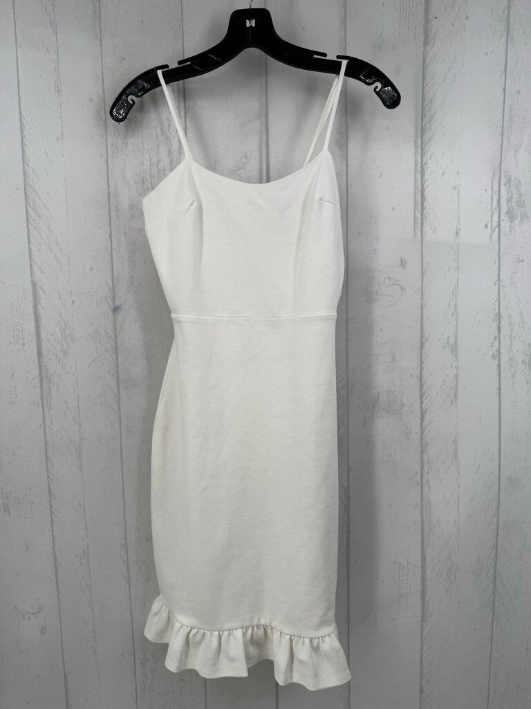 XS ruffle hem bodycon dress