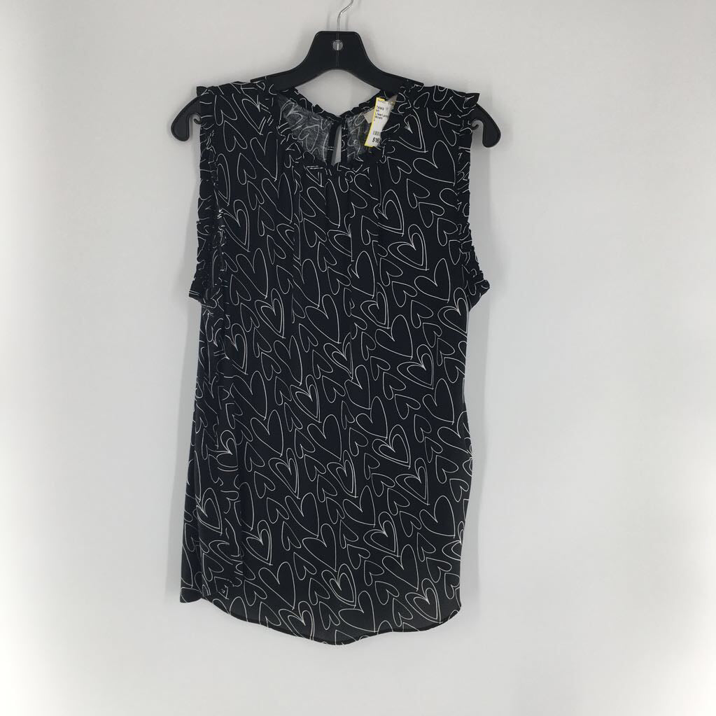 L heart print tank