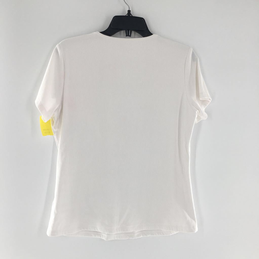 XL ribbed scoop neck s/s top
