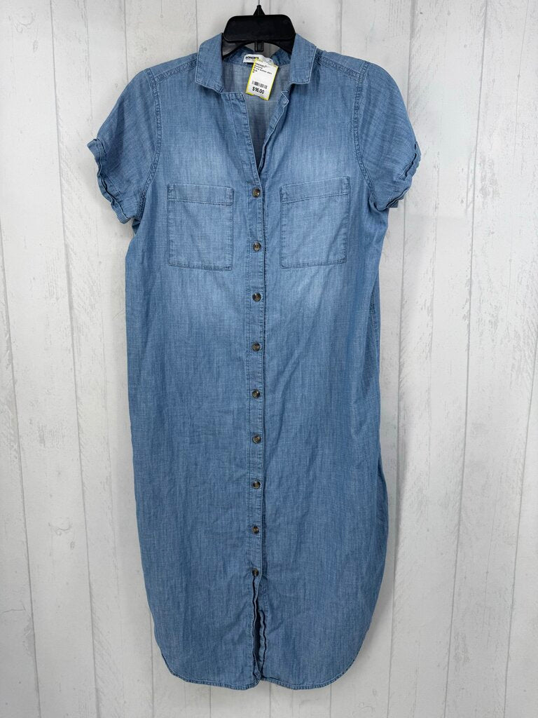 M s/s button shirt dress