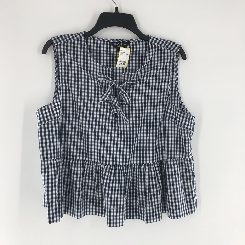L checkered bow front slvls top