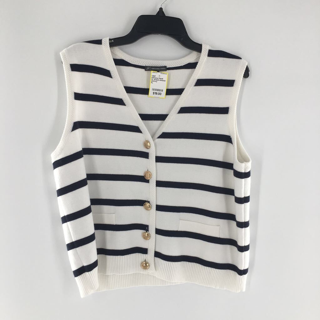 XL striped sweater vest