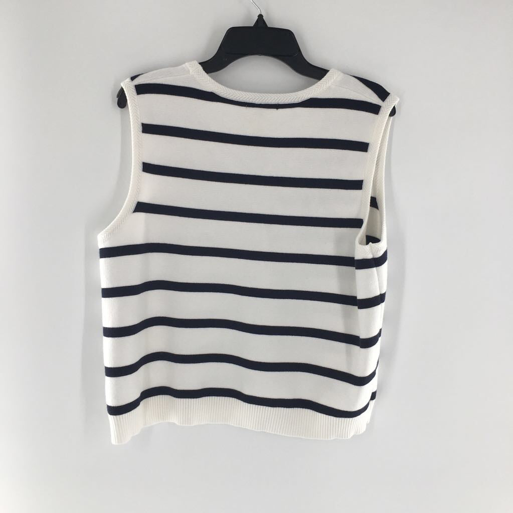 XL striped sweater vest