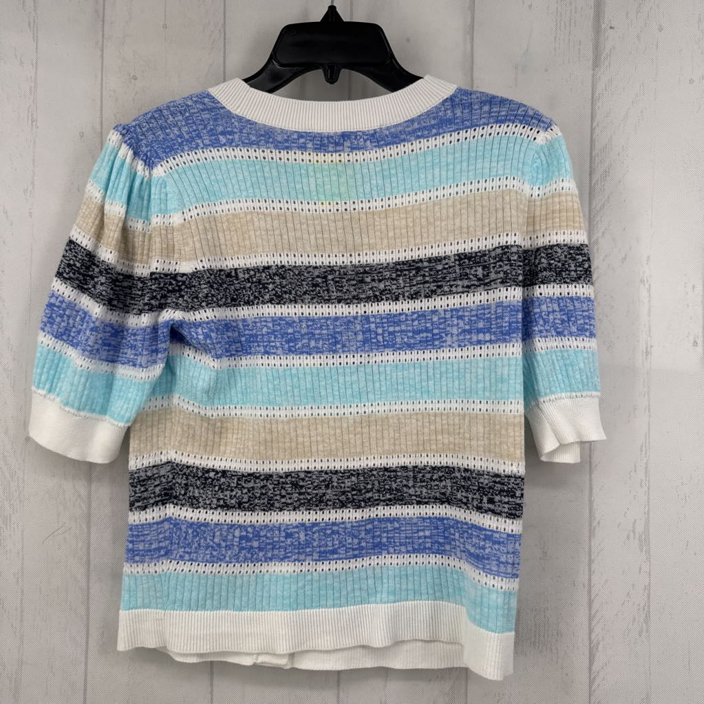 M striped s/s cardi