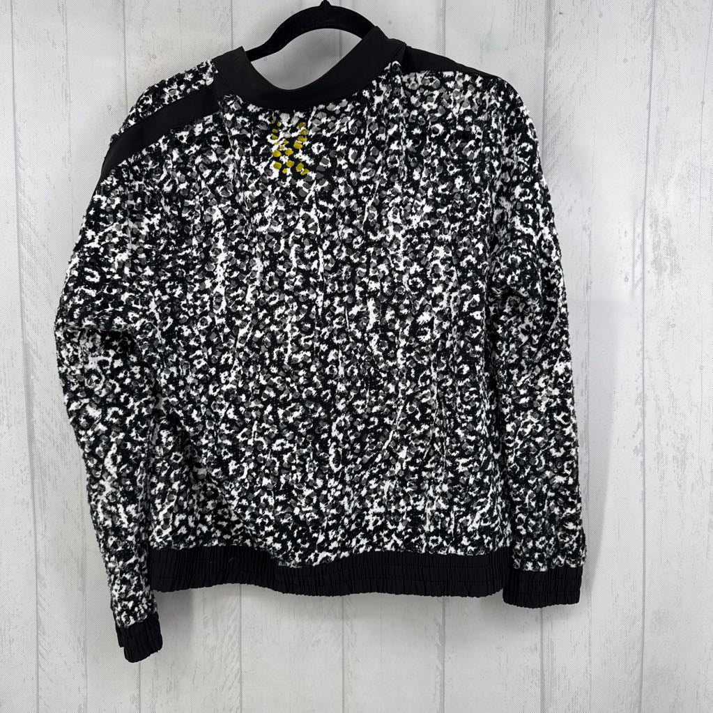 L mesh zip-up jacket