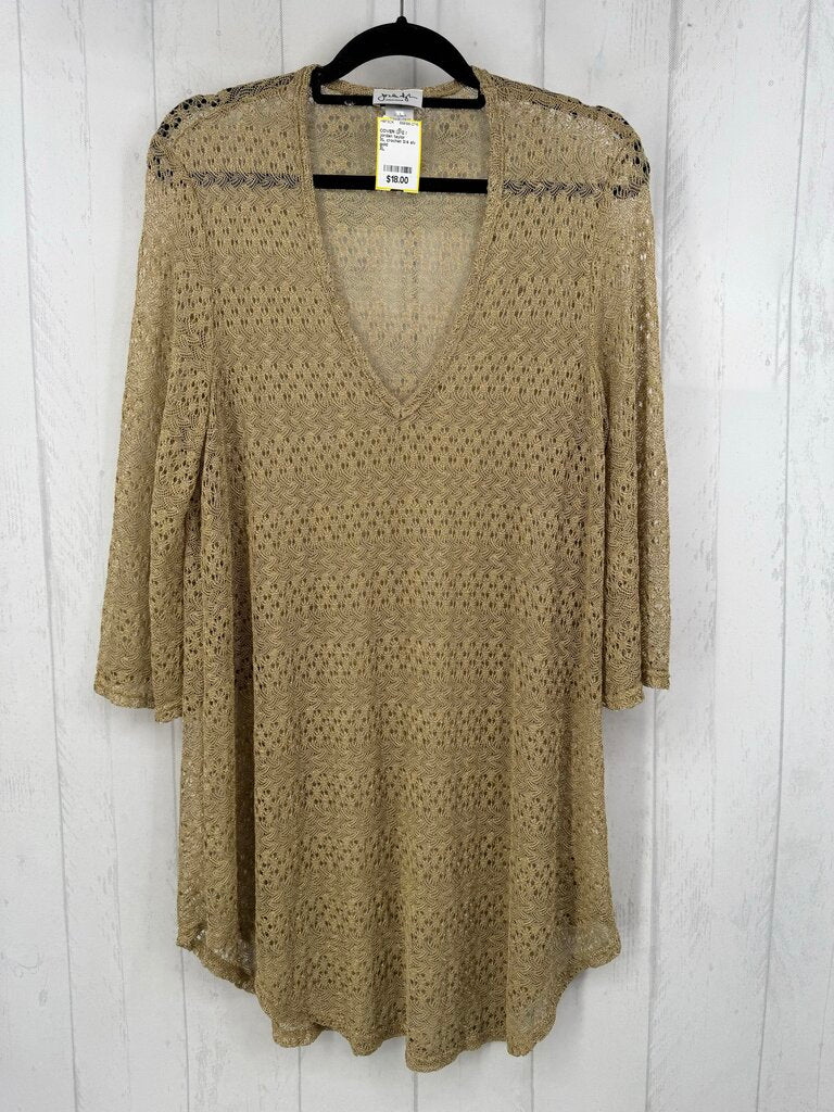 XL crochet 3/4 slv cover up
