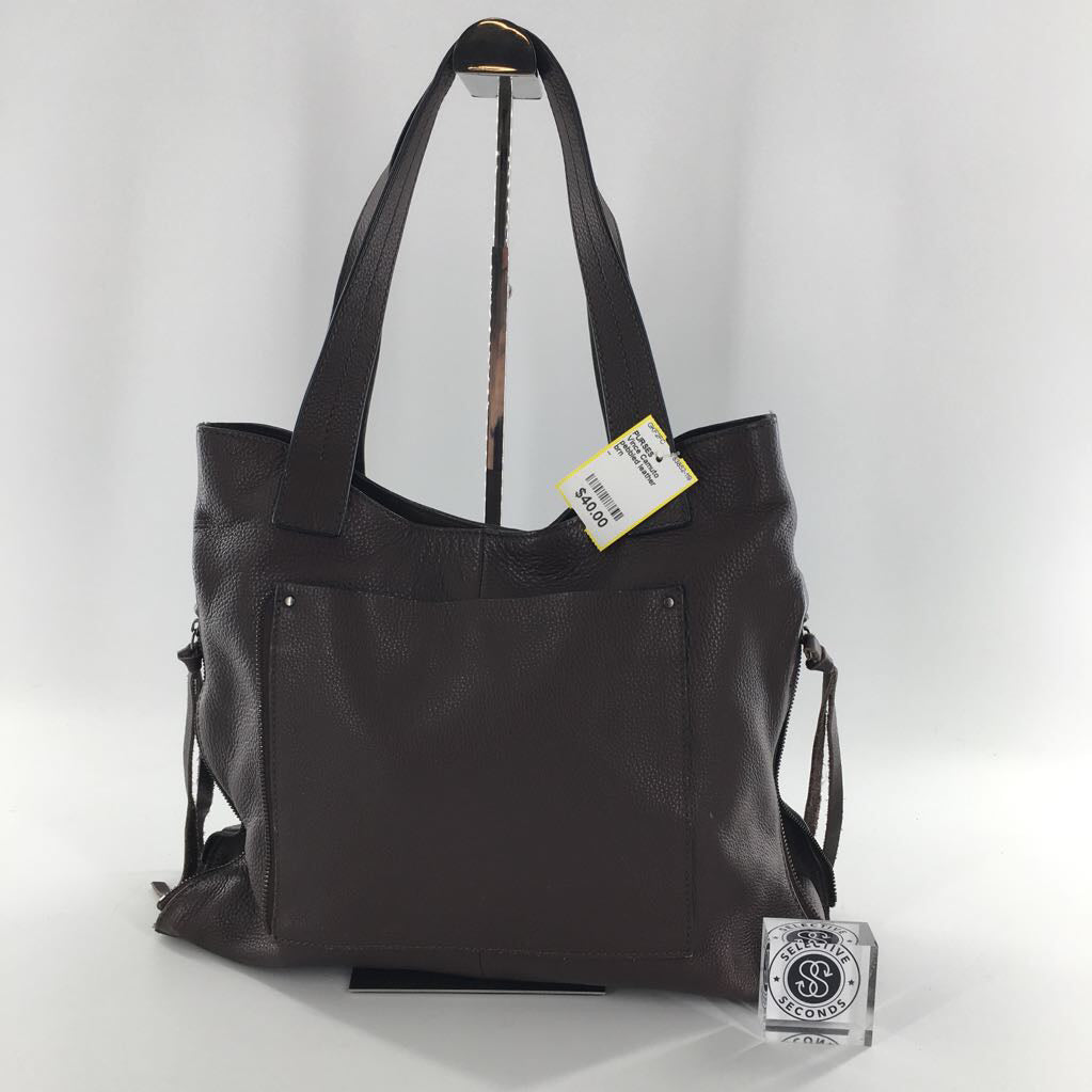 pebbled leather handbag