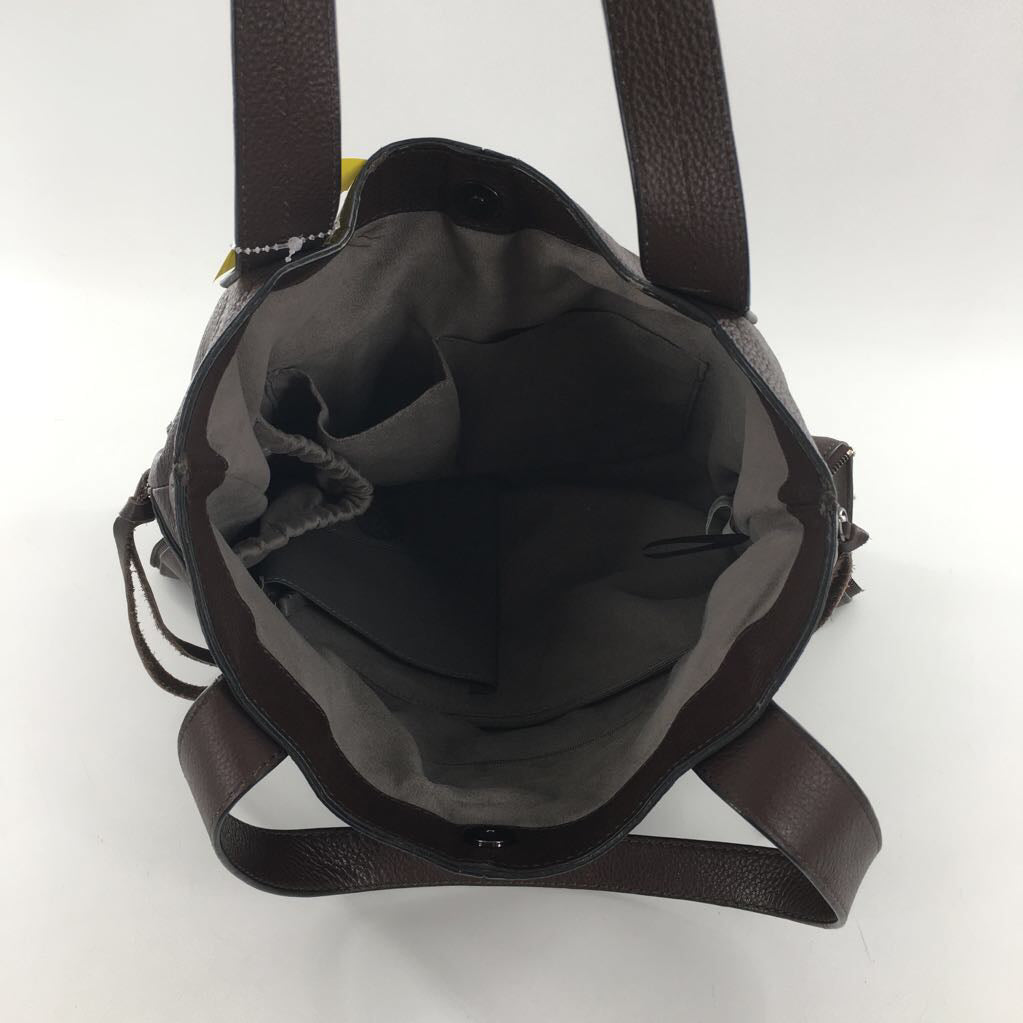 pebbled leather handbag