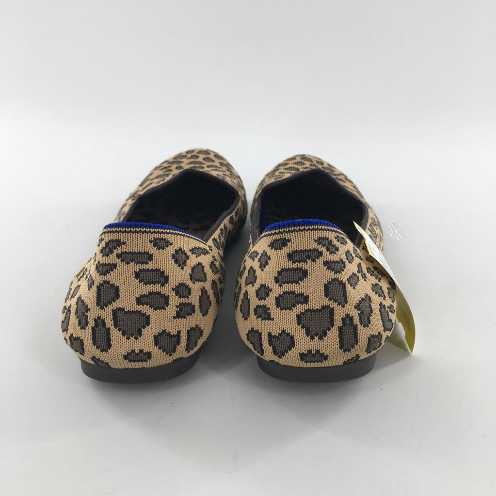 9 knit animal print slip-on flats