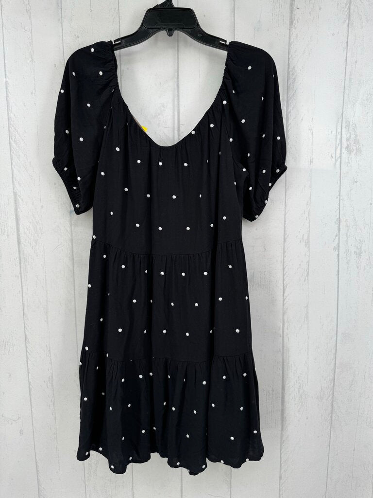 S polka dot tiered s/s dress
