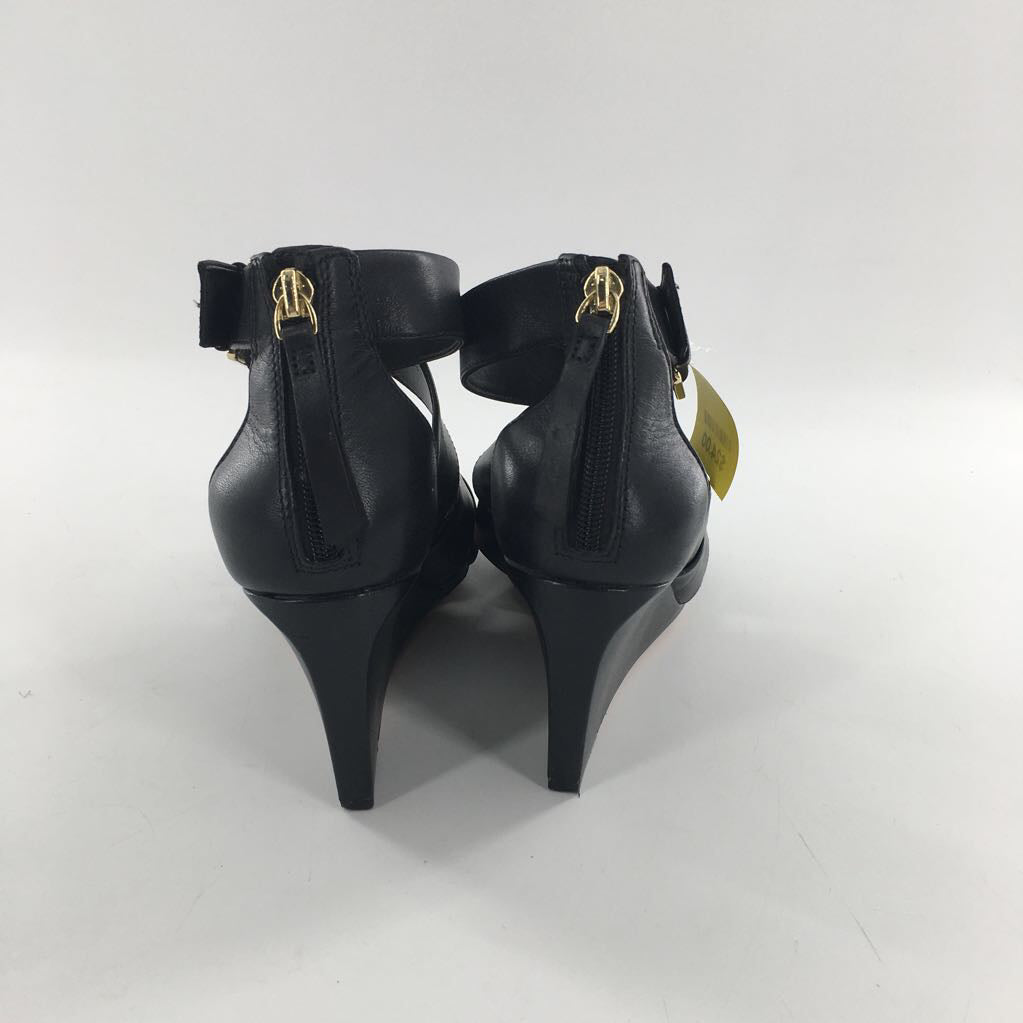 9 leather wedge heel sandal