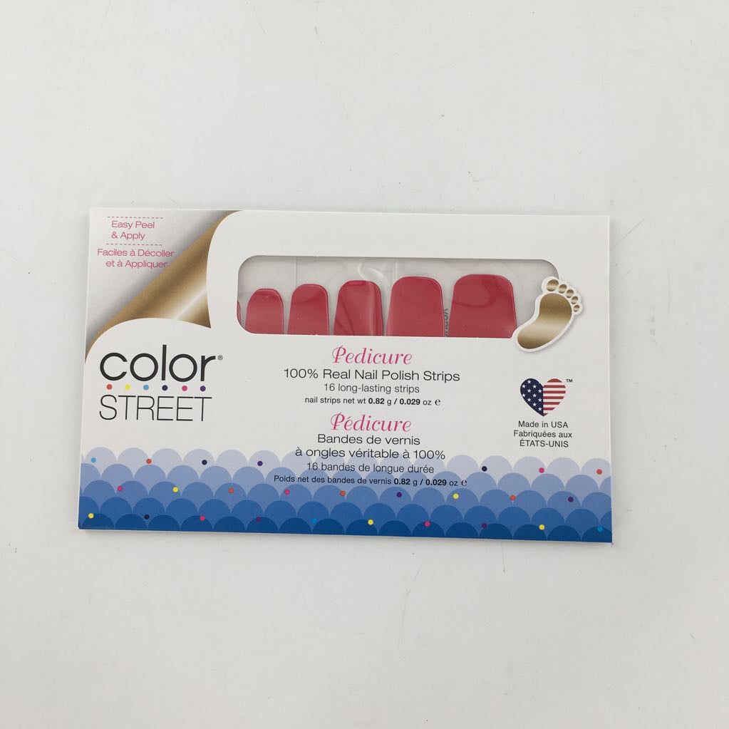 nail polish strips-baton rougey