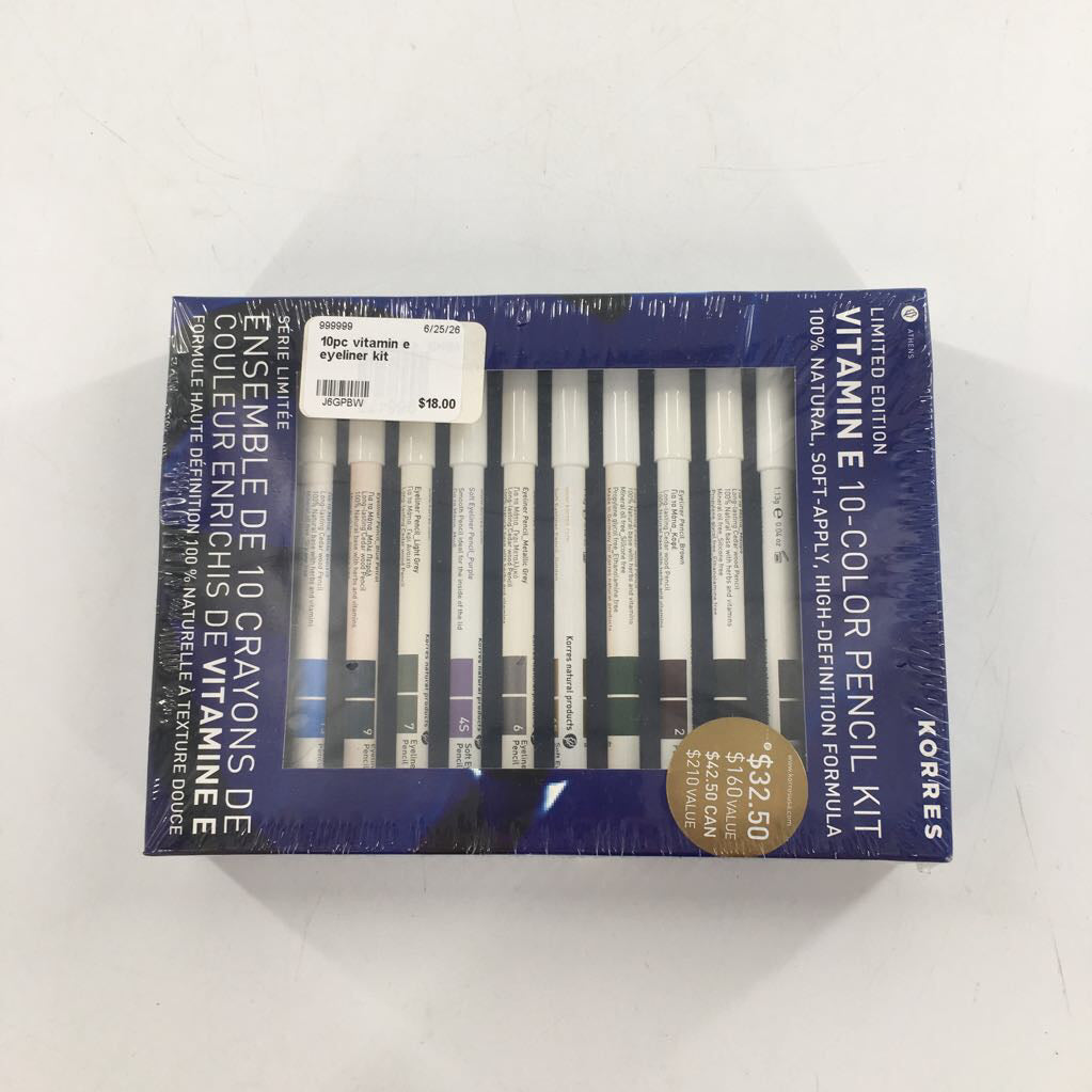 10pc vitamin e eyeliner kit