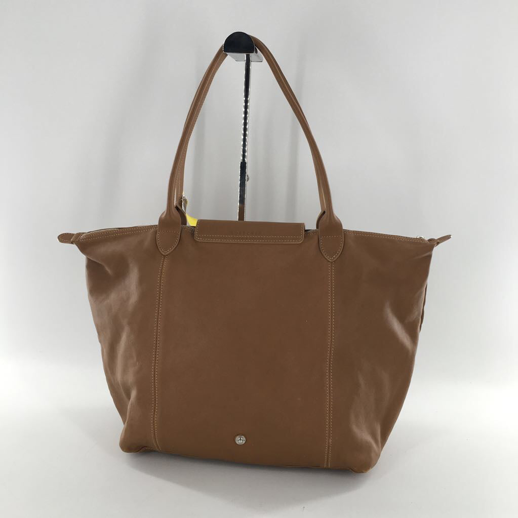 leather zipper & snap closure tote