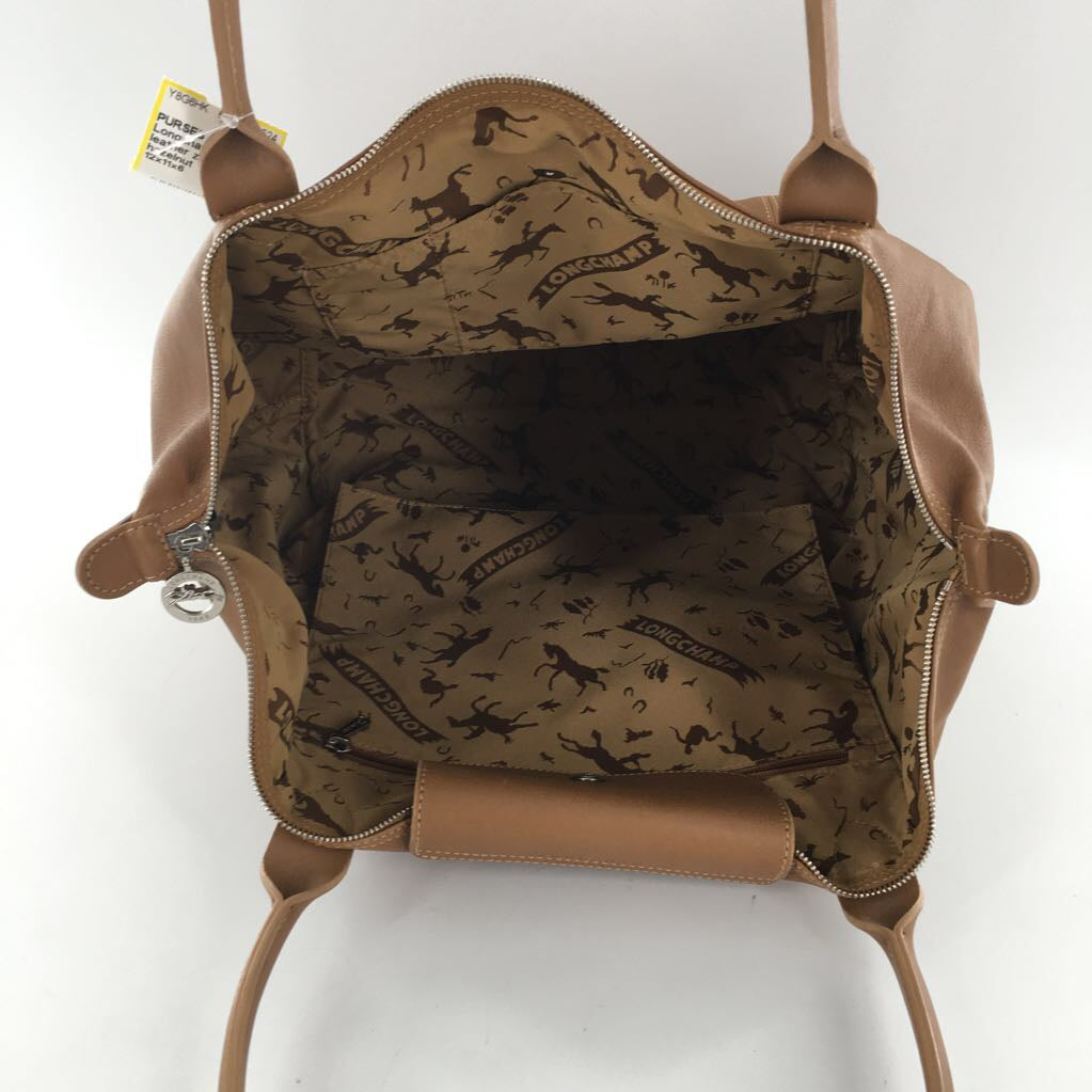 leather zipper & snap closure tote