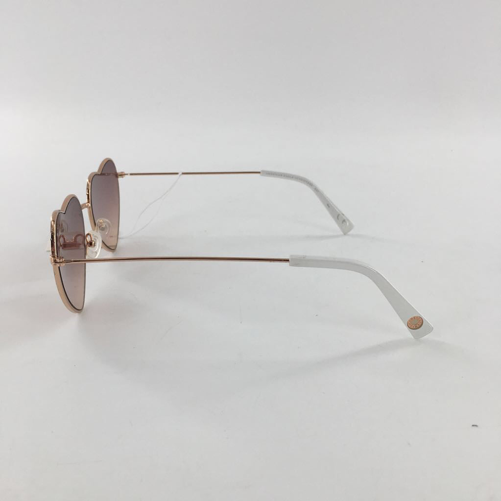 white heart frame sunglasses