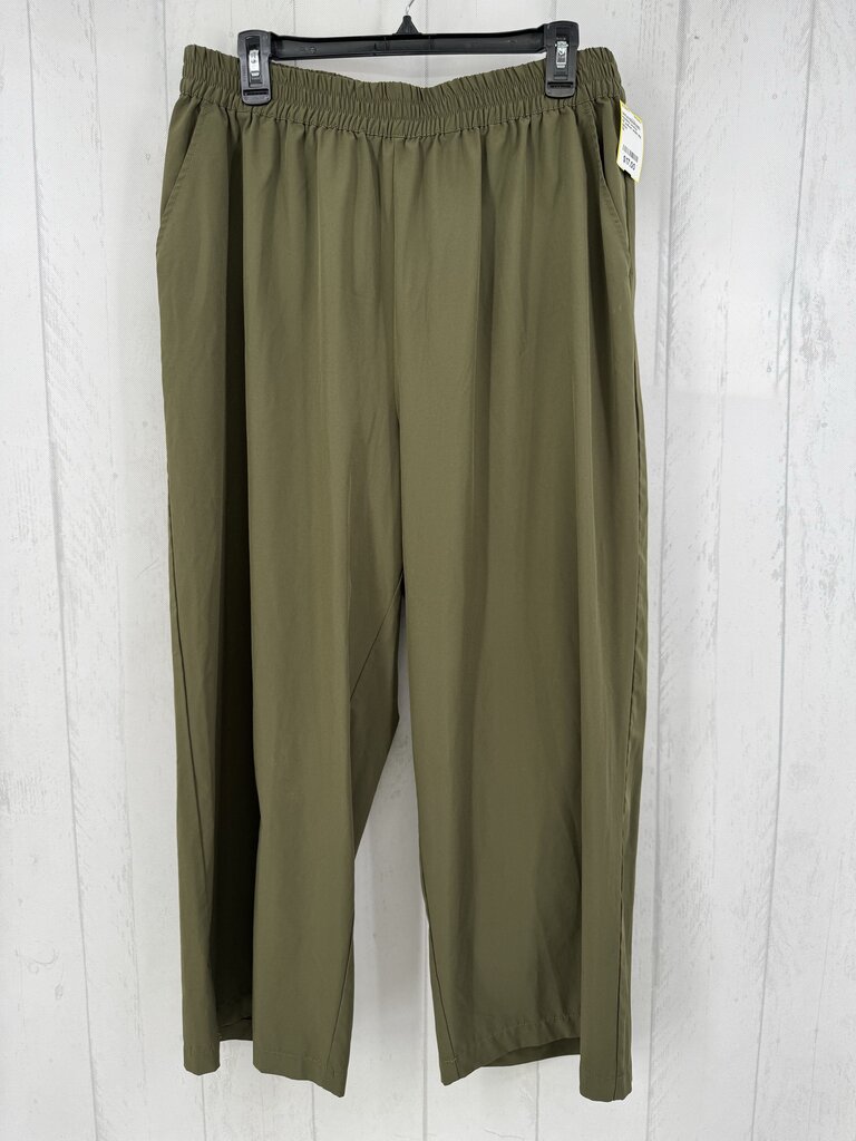 1X pull-on wide leg pant